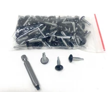 100 Pack Black 3/4" Inch Torx Self Tapping Sheet Metal Cargo Trailer Screws