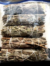 Black Sage Mugwort Smudge Sticks / Wands 4 - 5 " Negativity Removal Cleanse