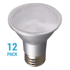 (12 Pack) Satco S9406 LED Bulbs 120V 7W =50W PAR20 Medium E26 3000K Warm White