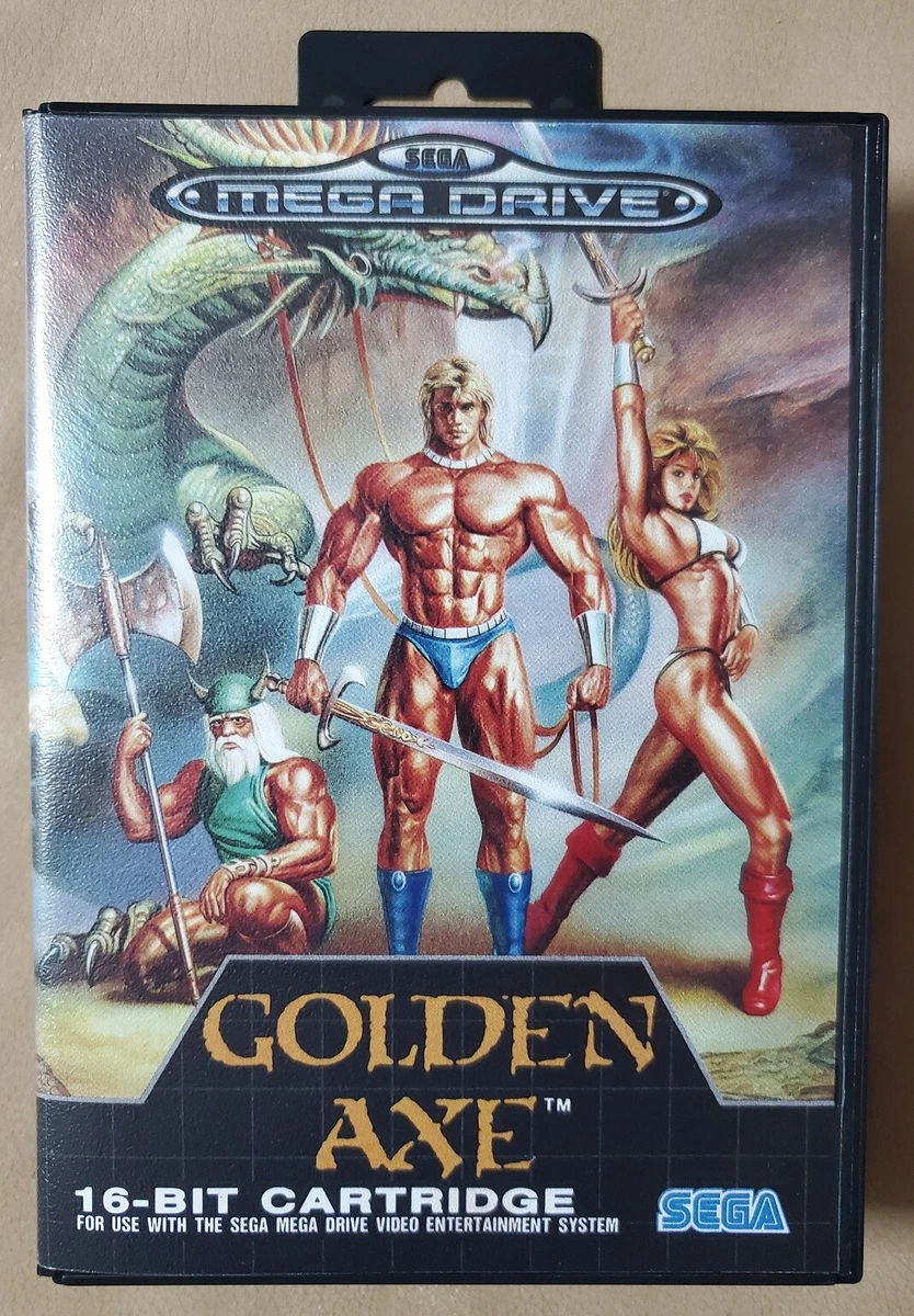 SEGA GENESIS GOLDEN AXE 16 BIT GAME CARTRIDGE WITH CASE AND MANUAL