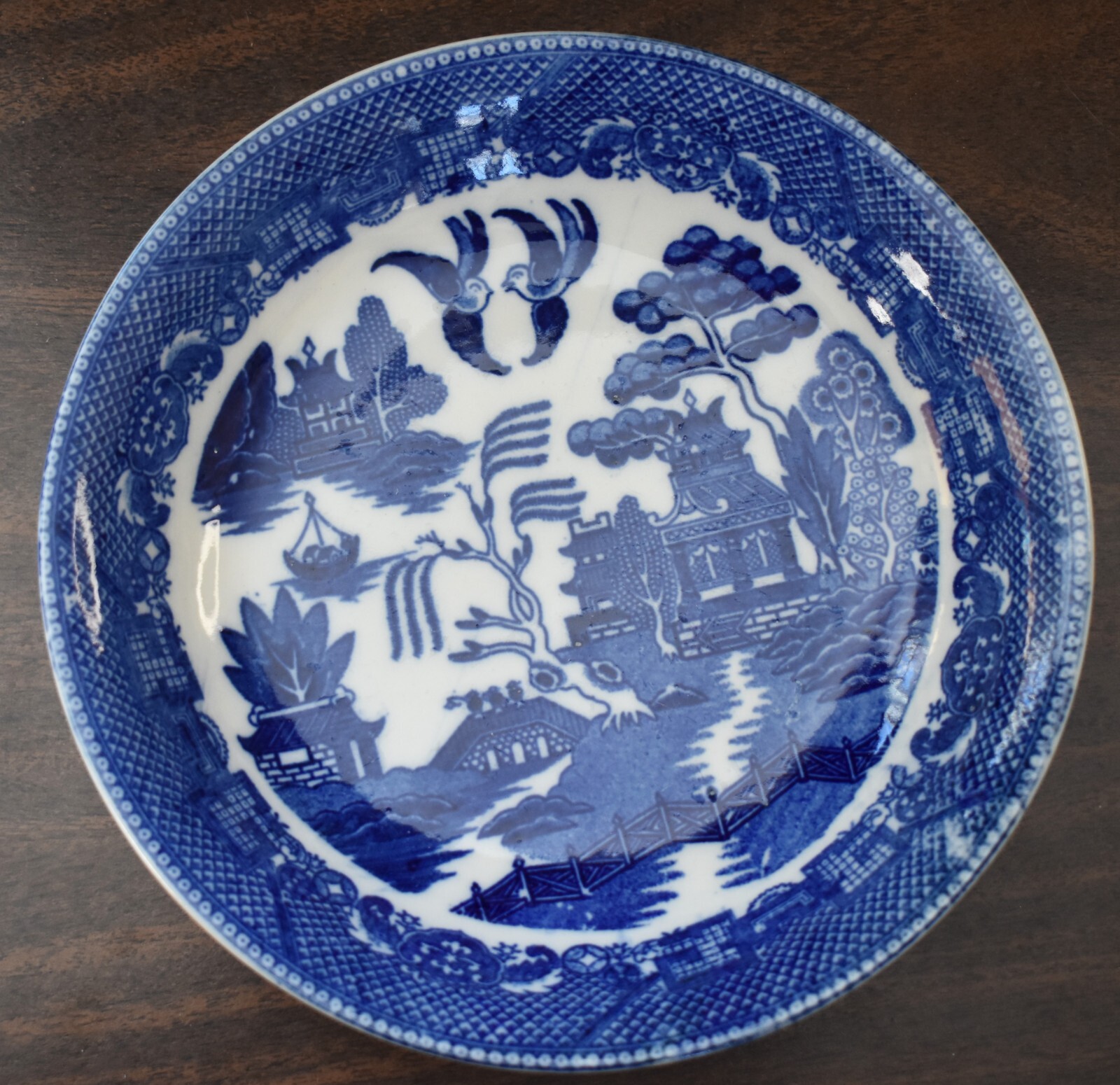 Vintage 7" Blue Willow Soup Salad Bowl Dish Made in Japan Excellent