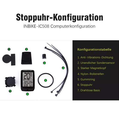 Funk Fahrradcomputer Tachometer Digital LCD Fahrrad Kilometerzähler Wasserdicht - Bild 12 von 21