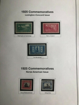 1925 Commemorative year set, Lexington-Concord and Norse American ...