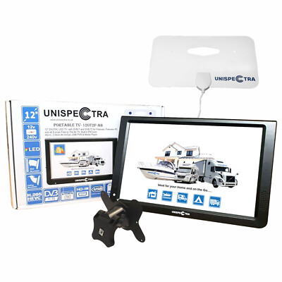 16" Smart Ready TV For Motorhomes, Boats & Trucks - 12V/240V, DVB-T2 Freeview & FM Tuner