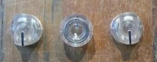 Set of 3 Clear Davies 1611 Guitar Effects Pedal / Amp / Stompbox Control Knobs