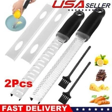 2x Stainless Steel Cheese & Citrus Grater Zester - Lemon Zester Food Grater Tool