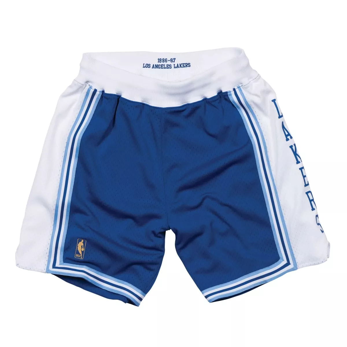 Men's Mitchell & Ness Blue/White Los Angeles Lakers 2009/2010 Hardwood Classics Authentic Shorts