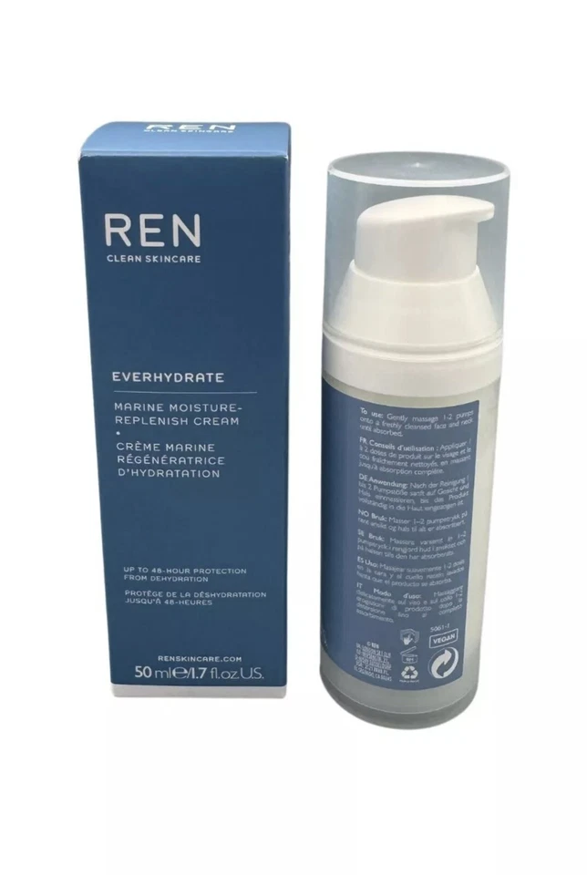 NUEVO EN CAJA - Ren Clean Cuidado de la Piel EVERHIDRATADO CREMA HIDRATANTE MARINA... 1,7 OZ Foto 3 de 4