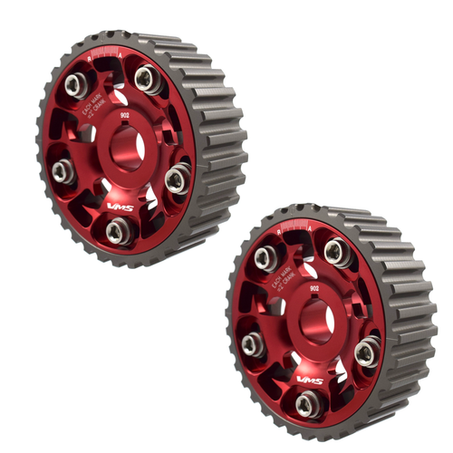 2x Red Racing Performance Cam Shaft Gear Pulley For Honda Acura B16A