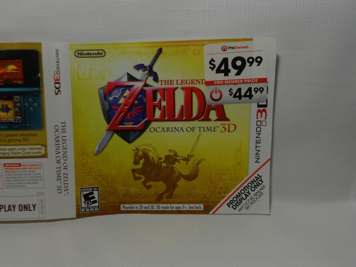 The Legend of Zelda: Ocarina of Time 3D Nintendo 3DS Box Art Cover