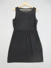 J.Crew Dress Womens 6 Black Sleeveless Fit & Flare Scoop Neck Lined Office