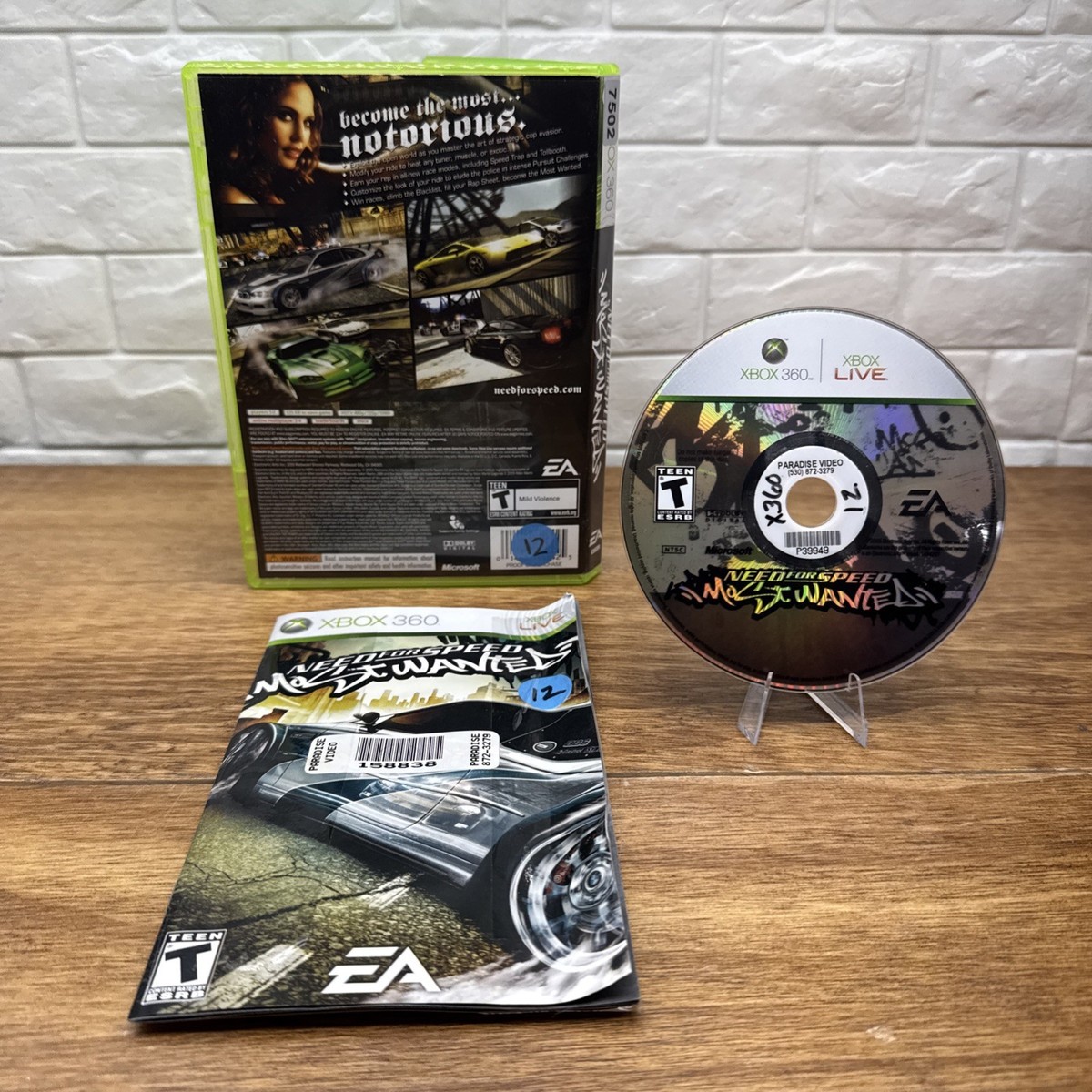 Need for Speed Most Wanted (Microsoft Xbox 360, 2005) CIB Tested