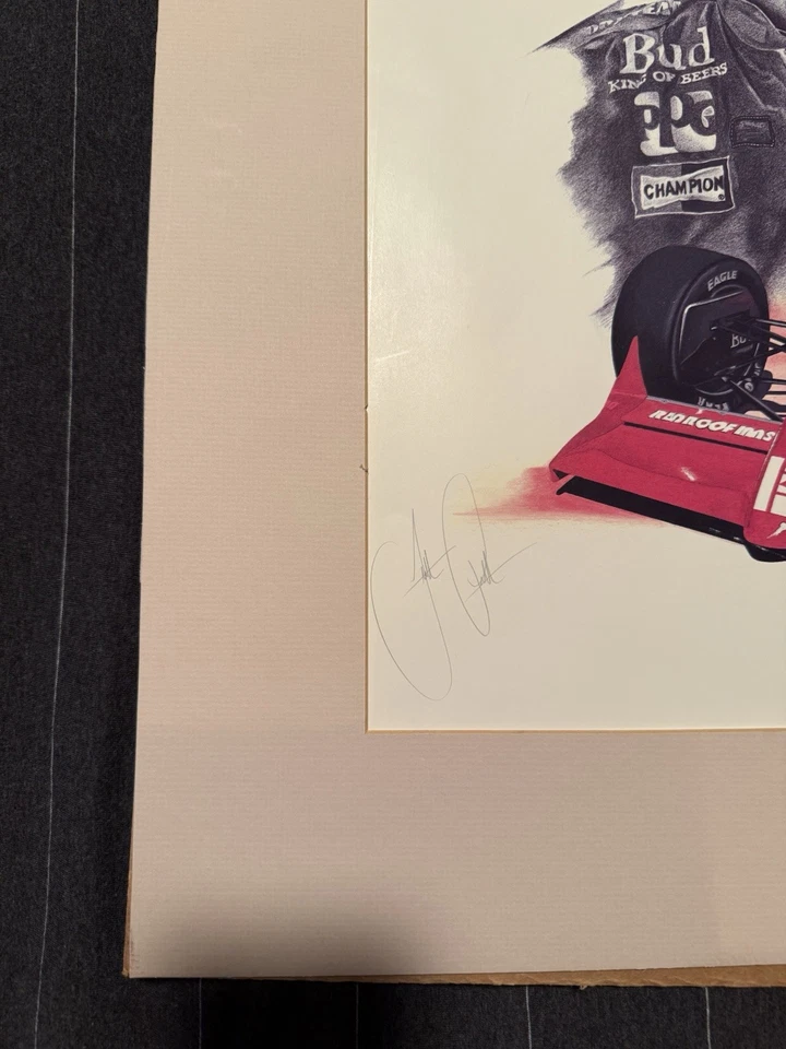 Vintage Scott Pruett Signed Racing Art Print 534/1375 Emerson Electric Bud Car - Image 2 of 4