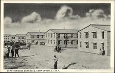 Camp Upton, NY New York Depot Brigade Barracks Tichnor Antique Vintage Postcard