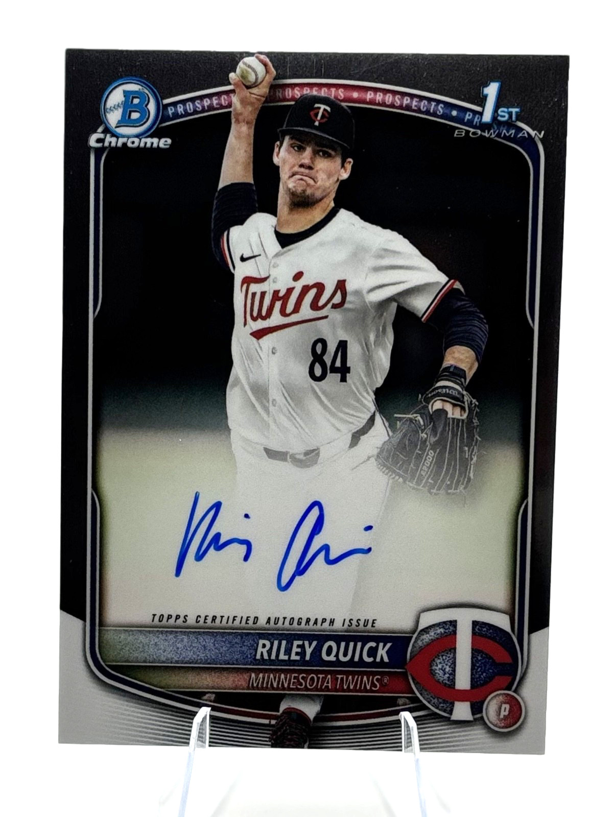 2025 Bowman Draft - Chrome Prospect Autographs Riley Quick #CPA-RQ (AU) Twins