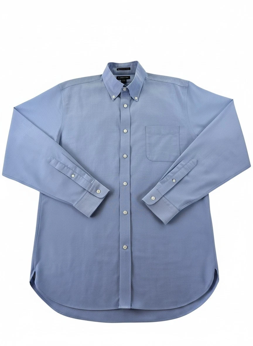 lands end custom dress shirts Lands End Custom Work logo Long Sleeve Button shirt SZ Large 16-16 1/2