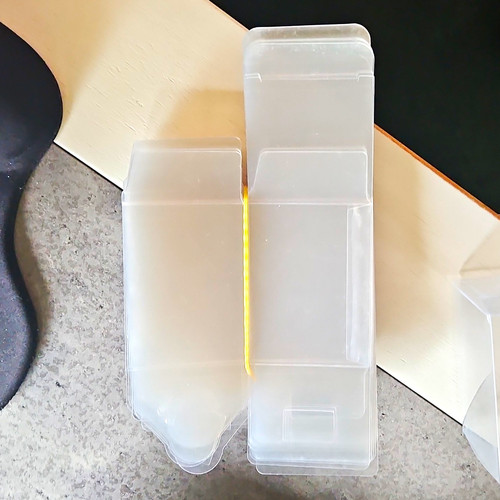 Approx 50 Clear Plastic Box Protector Folding Display Case for Display/storage