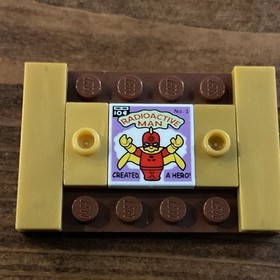 LEGO Tile Radioactive Man Custom Printed The Simpsons House Piece 3068