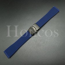 18 20 22 MM Mesh Rubber Silicone Watch Strap Band Fits Tissot Quick Release D/BL