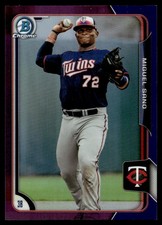 2015 Bowman Chrome Prospects Purple Refractors Miguel Sano 217/250 #BCP33