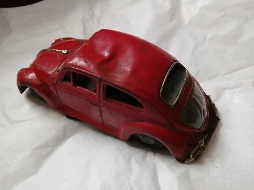 Vintage 10.5 “ Bandai Japan Volkswagen bump and go Vw W/ See Thru Motor, Driver