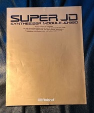 Roland Super JD, JD990 Synthesizer Color Catalog, 8 pages, 1993 vintage original