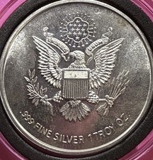 1990 American Eagle Liberty 1 Troy Oz Fine Silver $1 One Dollar Coin In Capsules