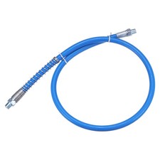 Blue High Pressure Grease Gun Hose 31.5" 10000 PSI Spring Flex