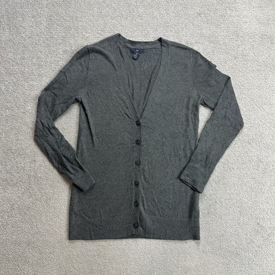 GAP Damen Strickjacke Pullover XS Retro Sweater Strickpullover Pulli 19700 Grau