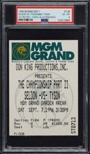 MIKE TYSON v BRUCE SELDON BOXING TICKET  TUPAC MURDER PSA 6 - POP 2 NONE HIGHER!