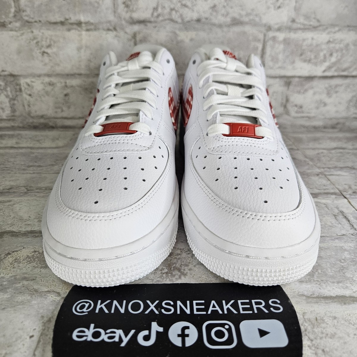 ★関税込★Nike★NIKE AIR FORCE 1 LOW(W)MYSTIC RED★22-26cm★ Nike Air Force 1 '07 Ess Low Mystic Red Gingham W DZ2784-101