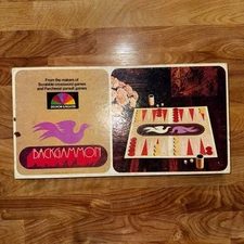 Vintage 70’s Backgammon Set Selchow Righter Complete 1975 Printed in the USA