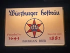 Vintage Illuminated Wurzburger Hofbrau Beer Advertising Lighted Bar Sign Light