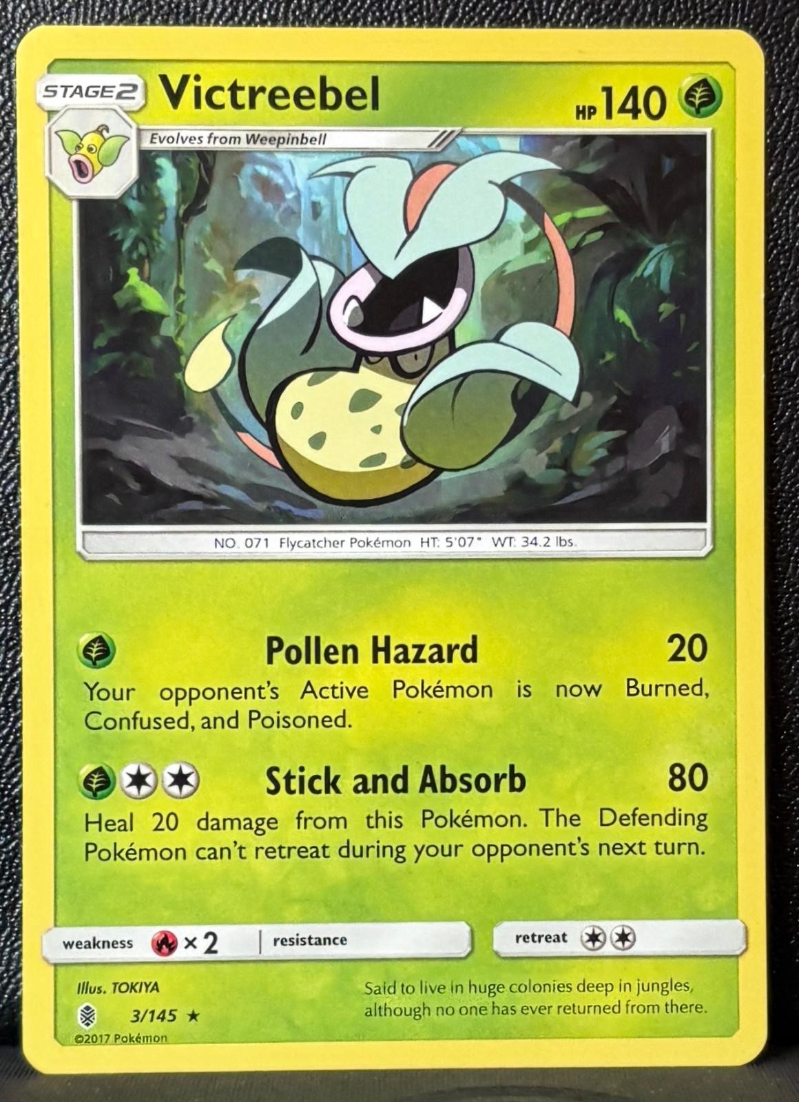 Victreebel 3/145 Rare Guardians Rising Pokemon Near Mint