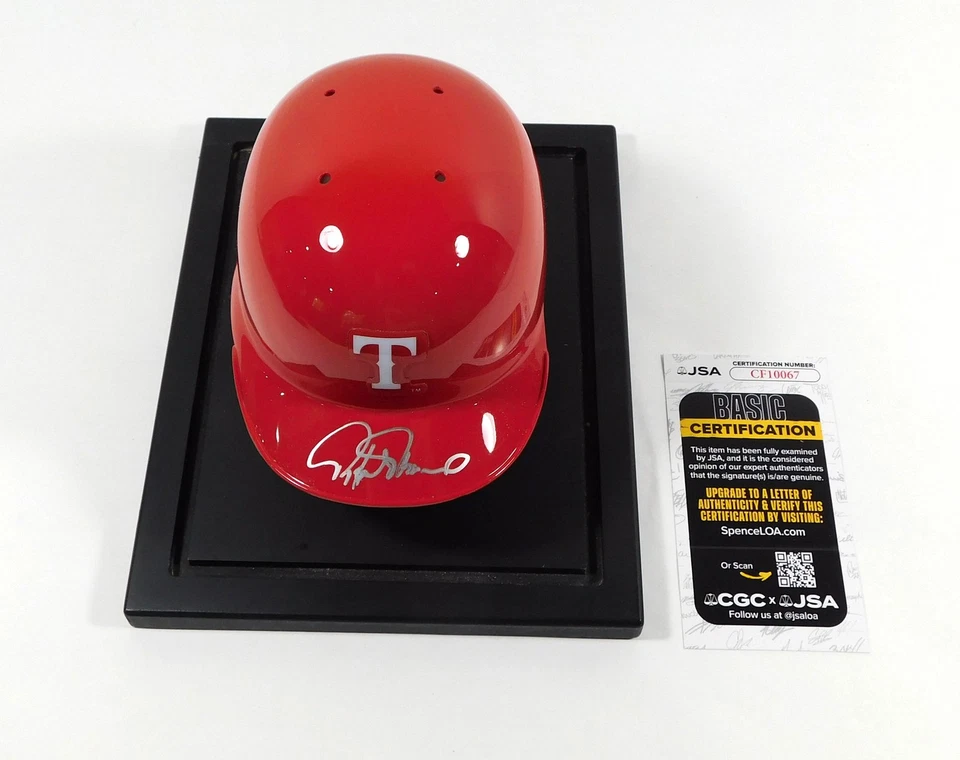 Rafael Palmeiro Signed Mini Baseball Helmet Rangers JSA Auto CF10067 - Image 2 of 4
