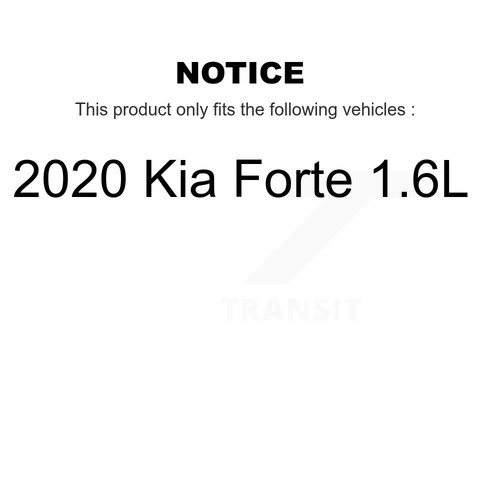 [Front+Rear] Coated Disc Brake Rotor And Ceramic Pad Kit For 2020 Kia Forte 1.6L - Picture 2 of 9