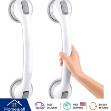 2-Pack 16 Inch Suction Shower Grab Bars for Seniors - No Drilling Installation