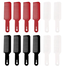 12 Packs Barber Combs, Flat Top Clipper Combs Barber Blending Comb Heat Resistan