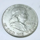 1963 D Franklin Half Dollar • 90% Silver Circulated Coin #6006