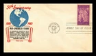 US COVER PAN AMERICAN UNION 50TH ANNIVERSARY FDC SCOTT 895 TORKEL GUNDEL