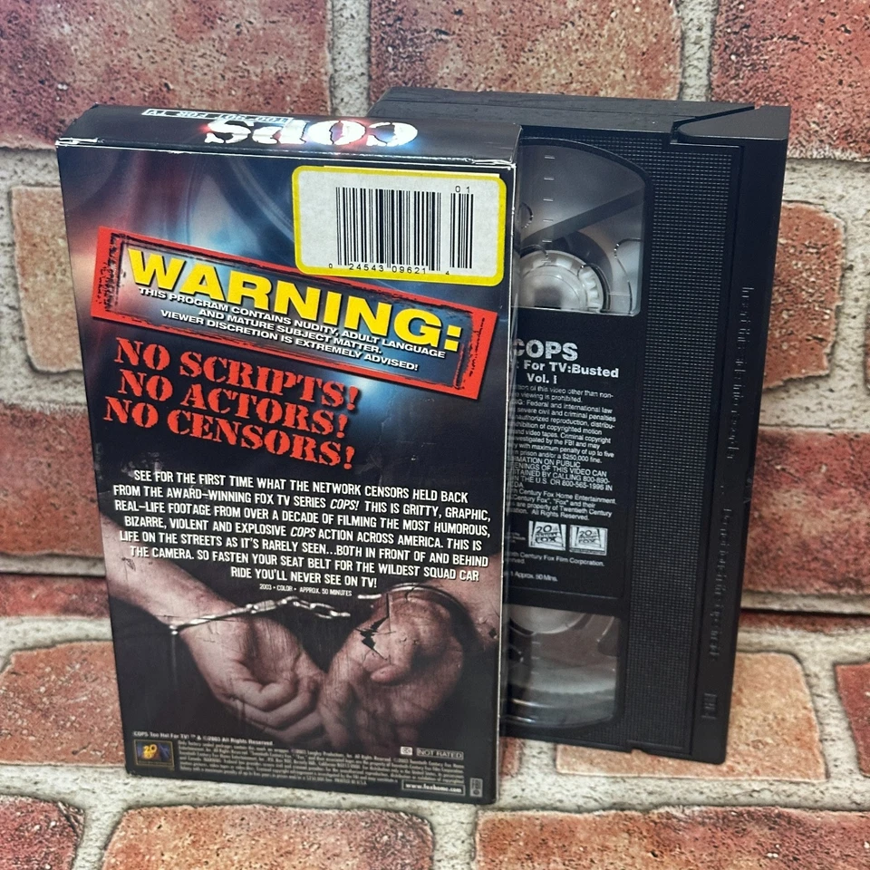 Cops Too Hot For TV VHS Used Busted Vol 1 Reality Police Show 2000s 20th Fox - Image 2 of 4