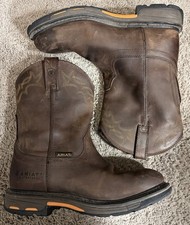Ariat Men  s Waterproof Workhog Western Work Boot Soft Toe 10001198 Size 10D