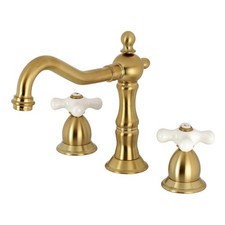 Kingston Brass KS197.PX Heritage 1.2 GPM Widespread Bathroom - Brass