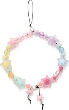 Cute Clay Beaded Phone Lanyard, Lightweight Wrist Strap Charm Chain