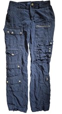 Vintage Polo Ralph Lauren Cargo Pants Sz 8 29x30 Paratrooper Military Distressed