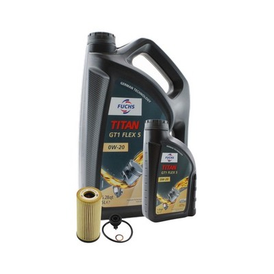 6L Fuchs TITAN GT1 FLEX 5 0W20 Mann Engine Oil Change Kit for F44 228i GC F48 X1
