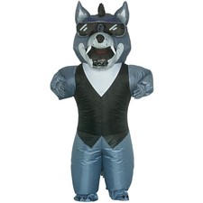 Aufblasbares Wolfskost&uuml;m Tierisch Kost&uuml;manzug Leicht F&uuml;r Halloween