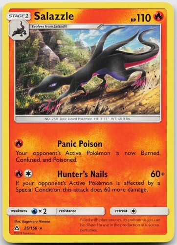 Salazzle 26/156 Rare Ultra Prism Pokemon Lightly Played