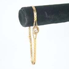 9 Carat Gold & Diamond Bracelet Braided Chain Swirl Yellow 375 4.79g 19cm -CAF