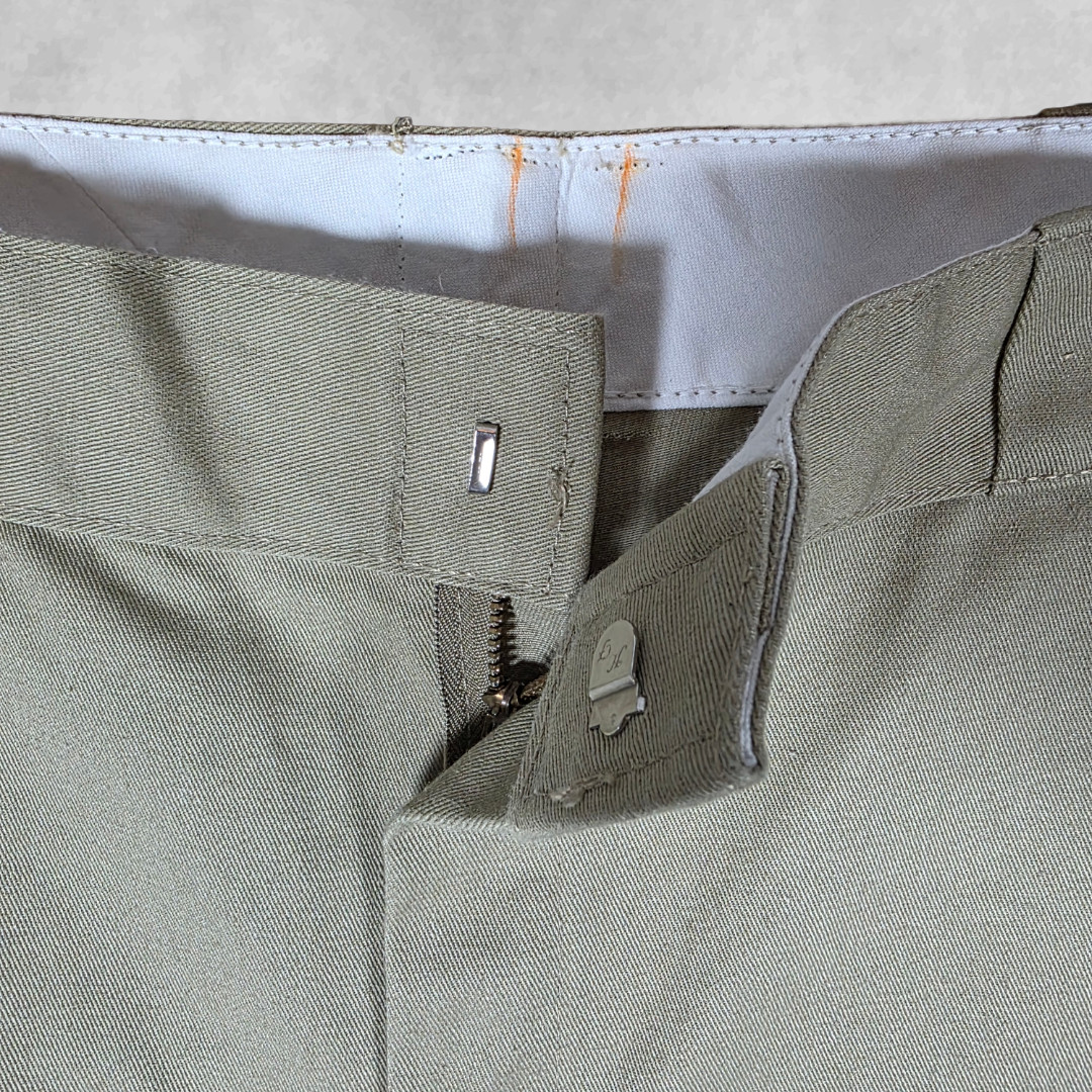 Vintage Dickies 874 Work Trousers Mens W38 L29 Beige Made USA Relaxed Chino image 5